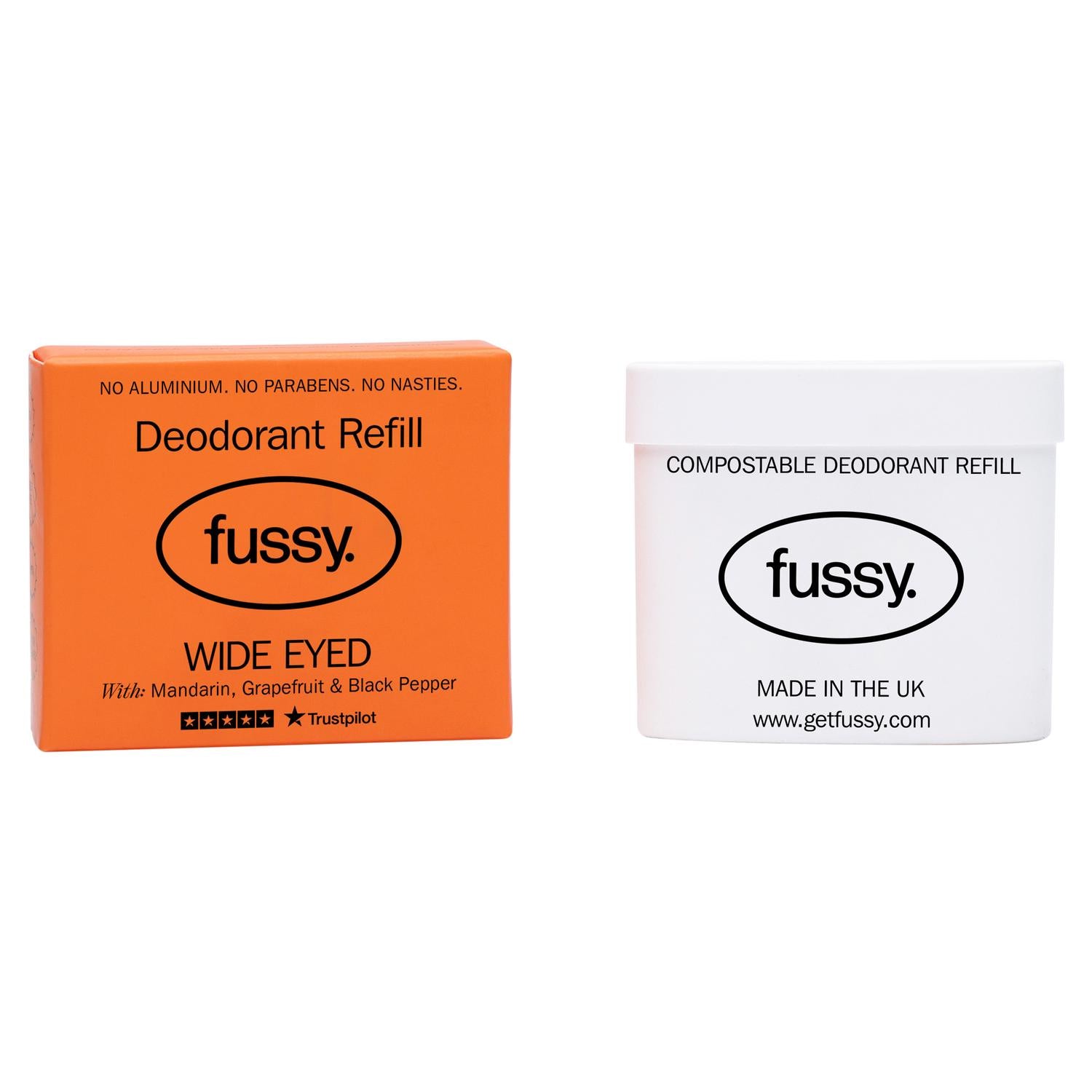 Fussy Wide Eyed deodorant refill 40g - British product