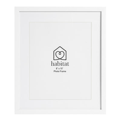 Habitat Einzel-Passpartout-Bilderrahmen Weiß 8x10 Zoll