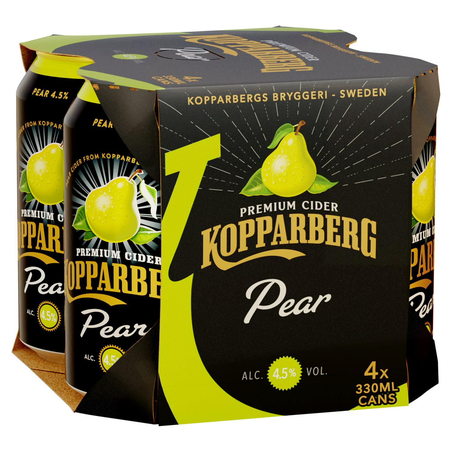 Kopparberg Premium Pear Cider 4 x 330ml, UK version