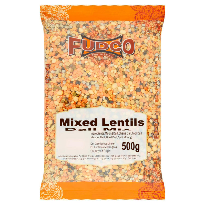 Fudco Mixed Lentils Dall Mix 500g - British product