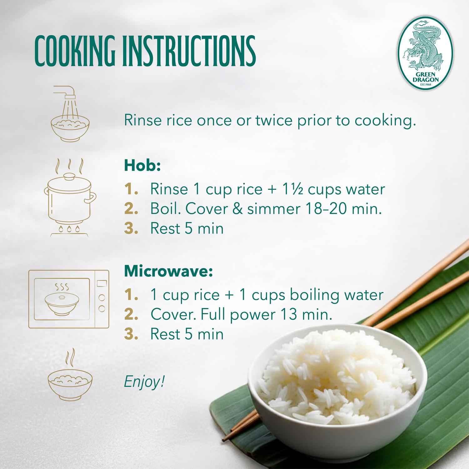 Green Dragon Thai Hom Mali fragrant rice 5kg - British product
