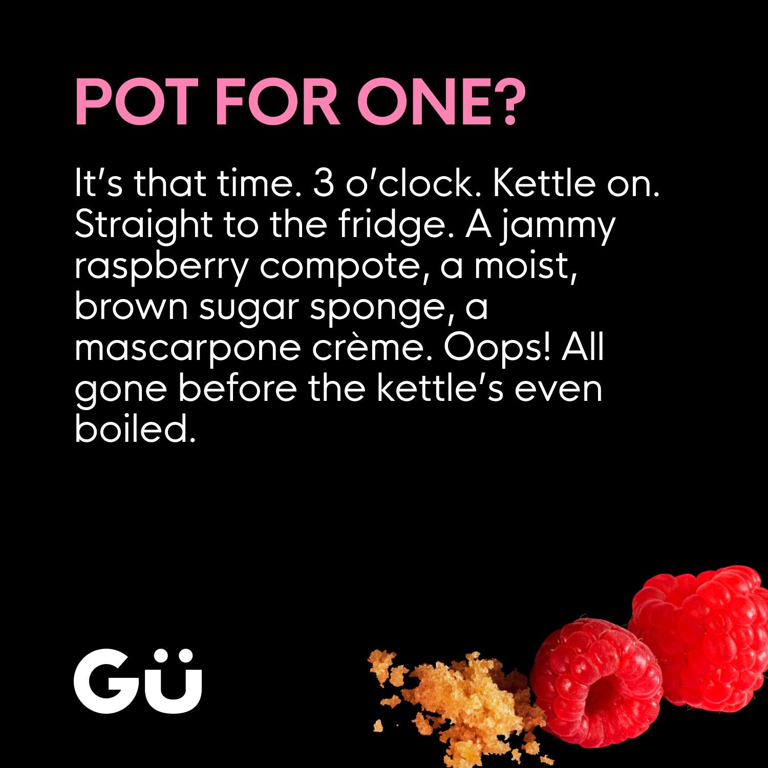 Gü Victoria Sponge Cake Pots 2x74g dessert, UK version