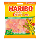 Haribo halal happy peaches gummies bag 100g, UK version