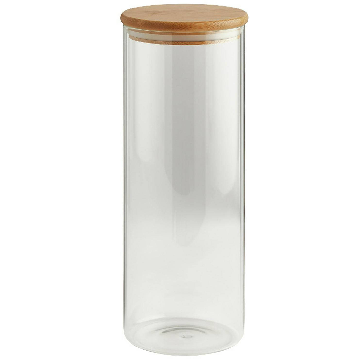 Habitat Round Glass Jar With Bamboo Lid 1.8ml Tall