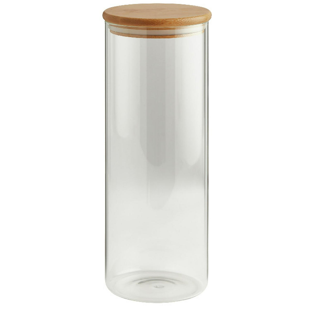 Habitat Round Glass Jar With Bamboo Lid 1.8ml Tall