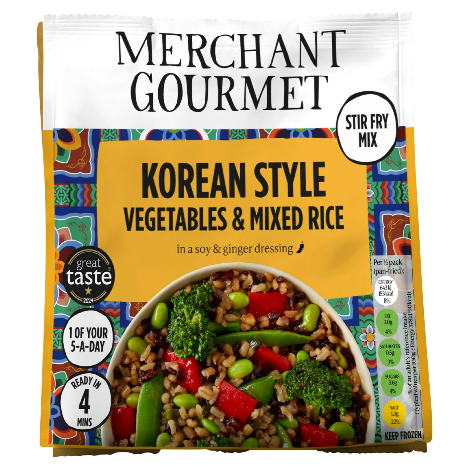 Merchant Gourmet Korean Style Mixed Grains Rice 400g, imported from the UK