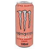 Monster Ultra Peachy Keen energy drink 500ml, imported from the UK