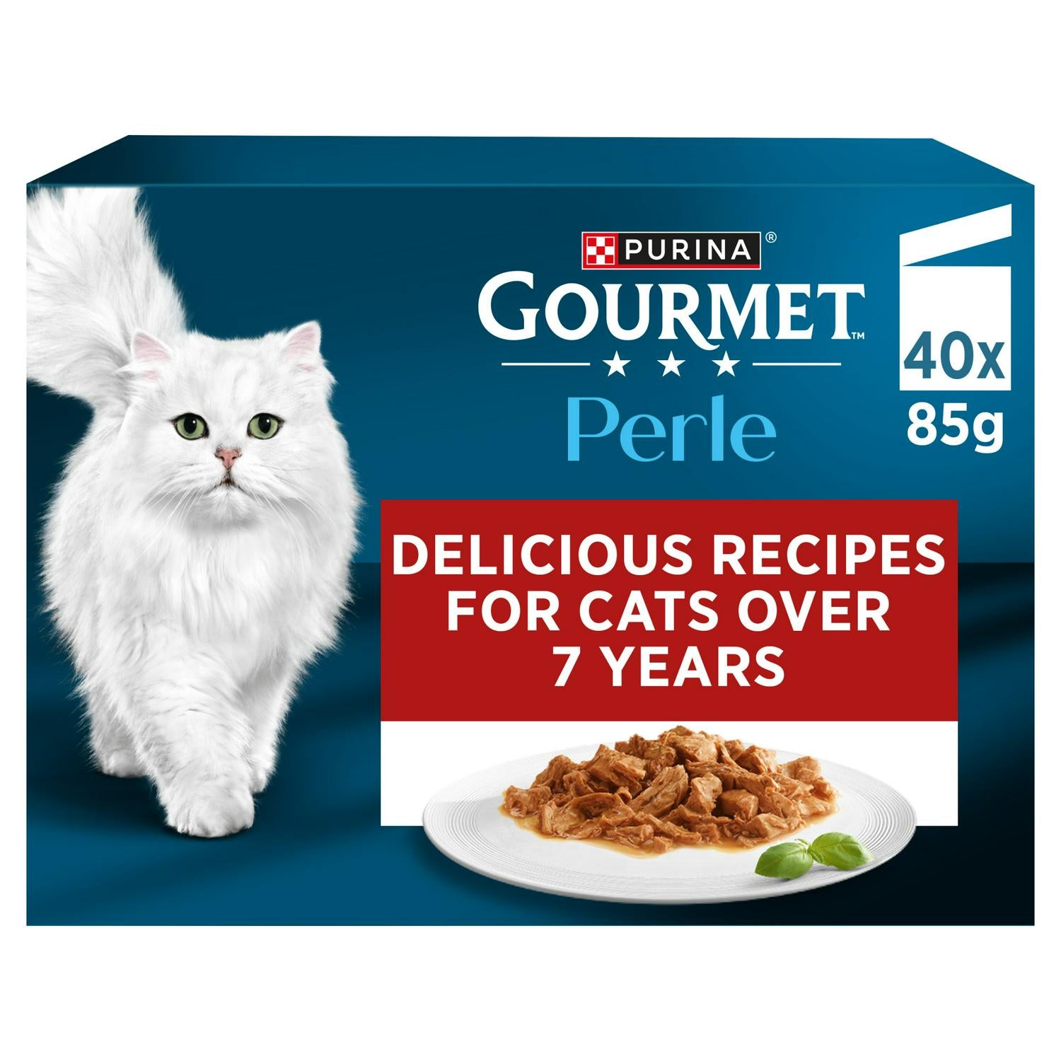 Gourmet Perle senior cat food pouches 40 x 85g - British product