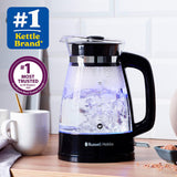 Russell Hobbs glass kettle black 1.7L, imported from the UK