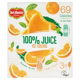 Del Monte 100% Orange Lollies 3x75ml - Britisches Produkt