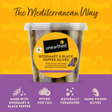 Unearthed rosemary and black pepper olives 342g (British brand)