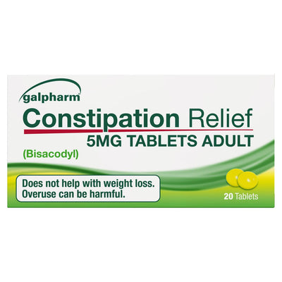 Kurzzeitige Linderung von Verstopfung 5mg Bisacodyl Tabletten x20