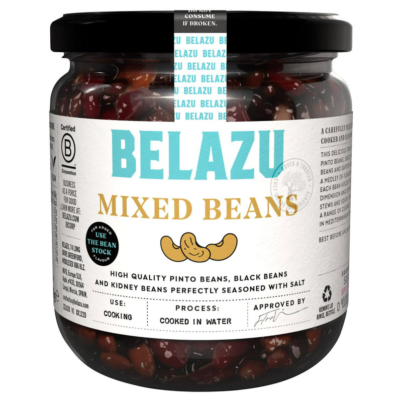 Belazu mixed beans pinto black kidney beans 350g (British brand)