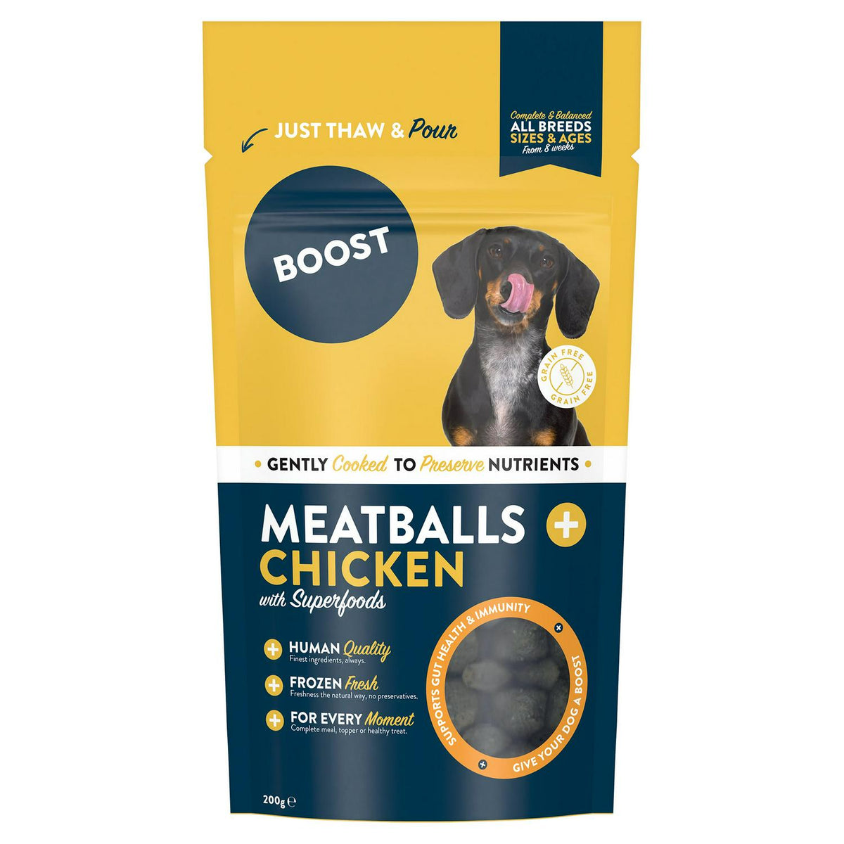 Boost Meatballs + Chicken with Superfoods Dog Food 200g