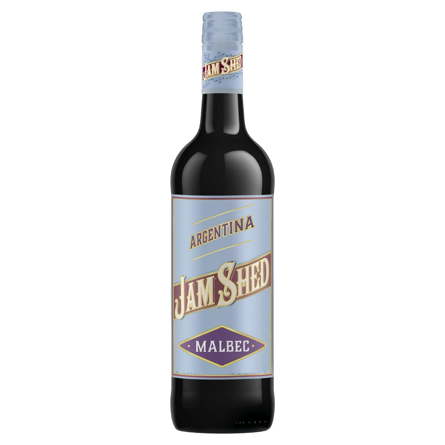 Jam Shed Malbec classic red wine bottle 75cl, UK version