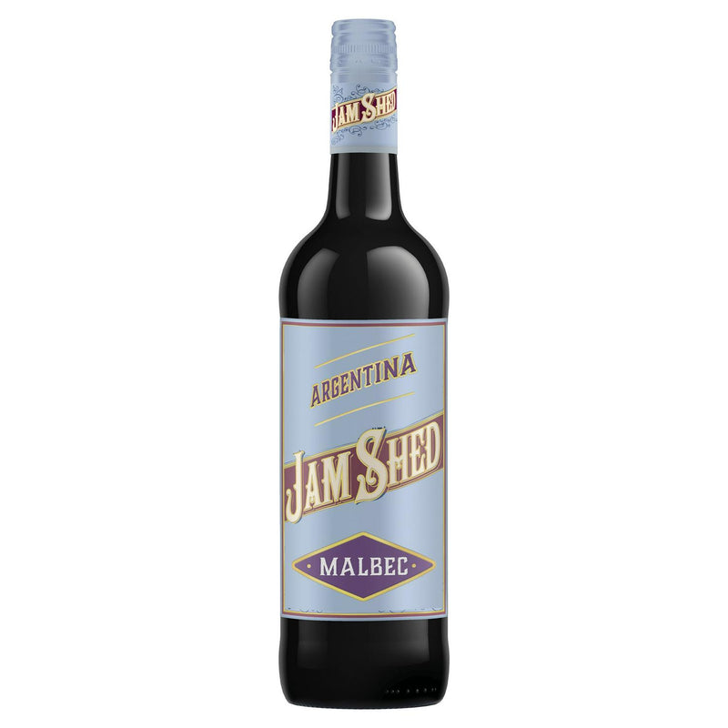 Jam Shed Malbec classic red wine bottle 75cl, UK version