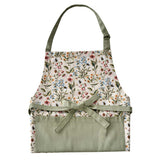 Sainsbury's Home Bee Floral Apron Sage Green 82x69cm (British brand)