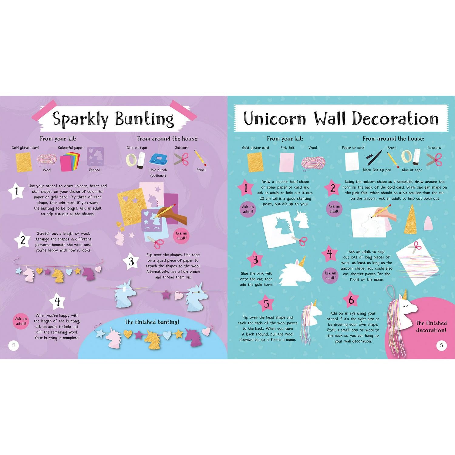 Unicorn Craft Kit Create 10 Creations (British brand)