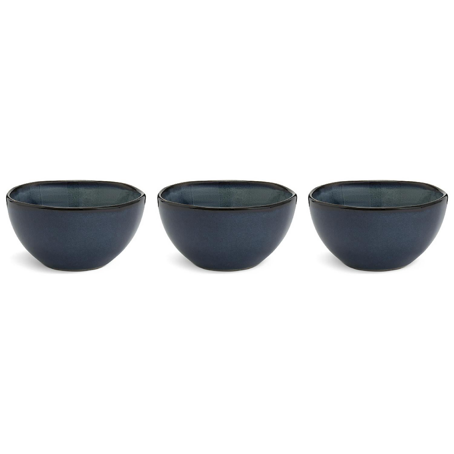 Habitat Reactive Nibble Bowl Navy Glazed Stoneware, UK version