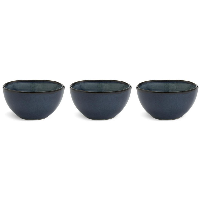 Habitat Reactive Nibble Bowl Navy Glazed Stoneware, UK version