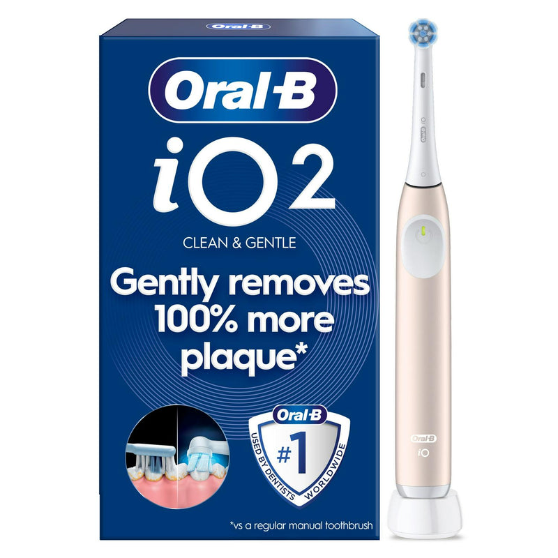 Oral-B iO2 Calm Pink electric toothbrush with pressure sensor (British brand)