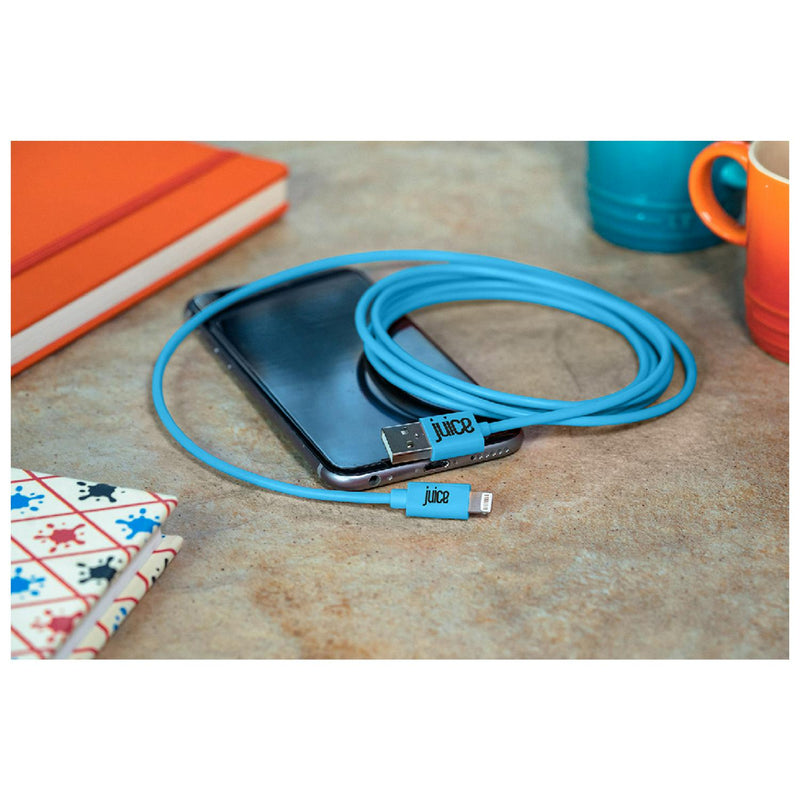 Juice Lightning Charge Cable Round Aqua 2m , UK version