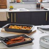 Habitat 2 Piece Carbon Steel Roaster Set, imported from the UK