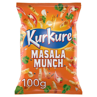 Sainsburys Kurkure Masala Munch Savoury Snack Share Pack 100g- Buy online at McGrocer