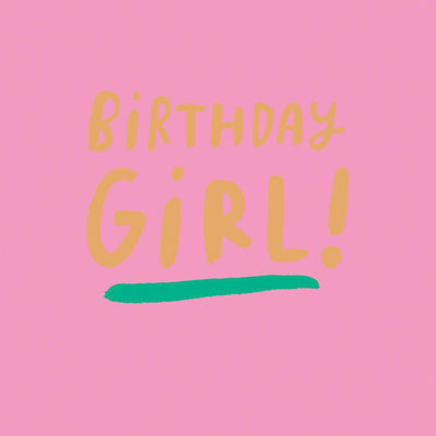 Sainsbury's Birthday Girl Card Neon Greeting Card 15.9cm