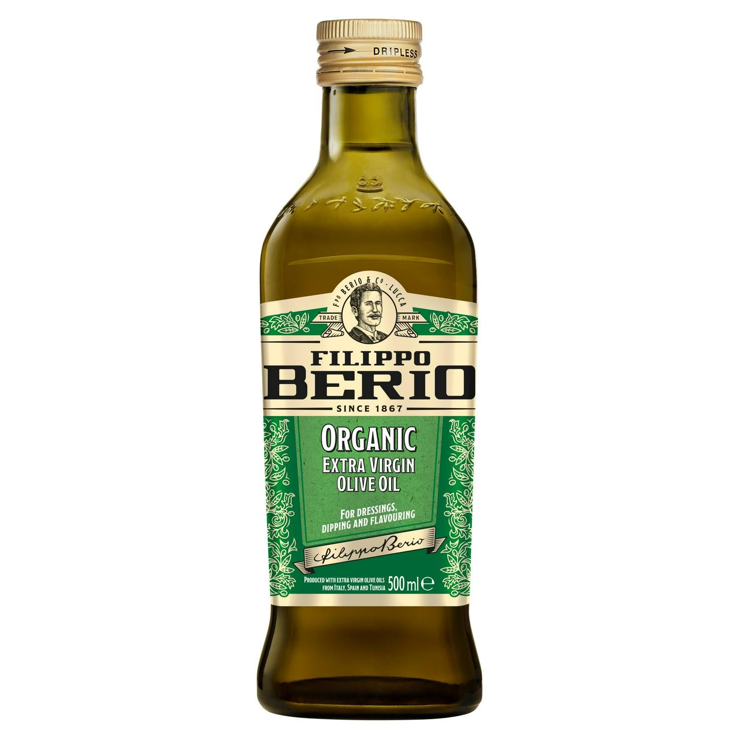 Filippo Berio Organic Extra Virgin Olive Oil 500ml - British product