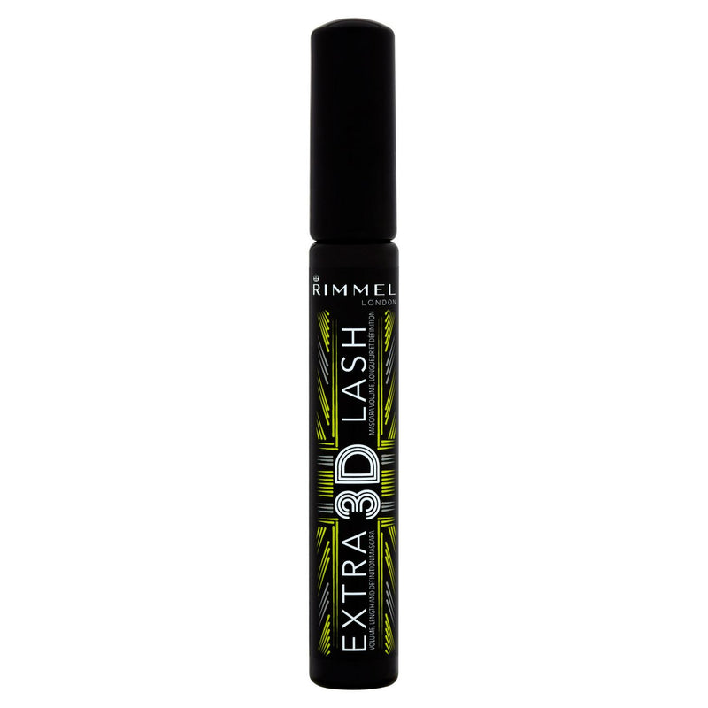 Rimmel London Extra 3D Lash Mascara Extreme Black 8ml, imported from the UK