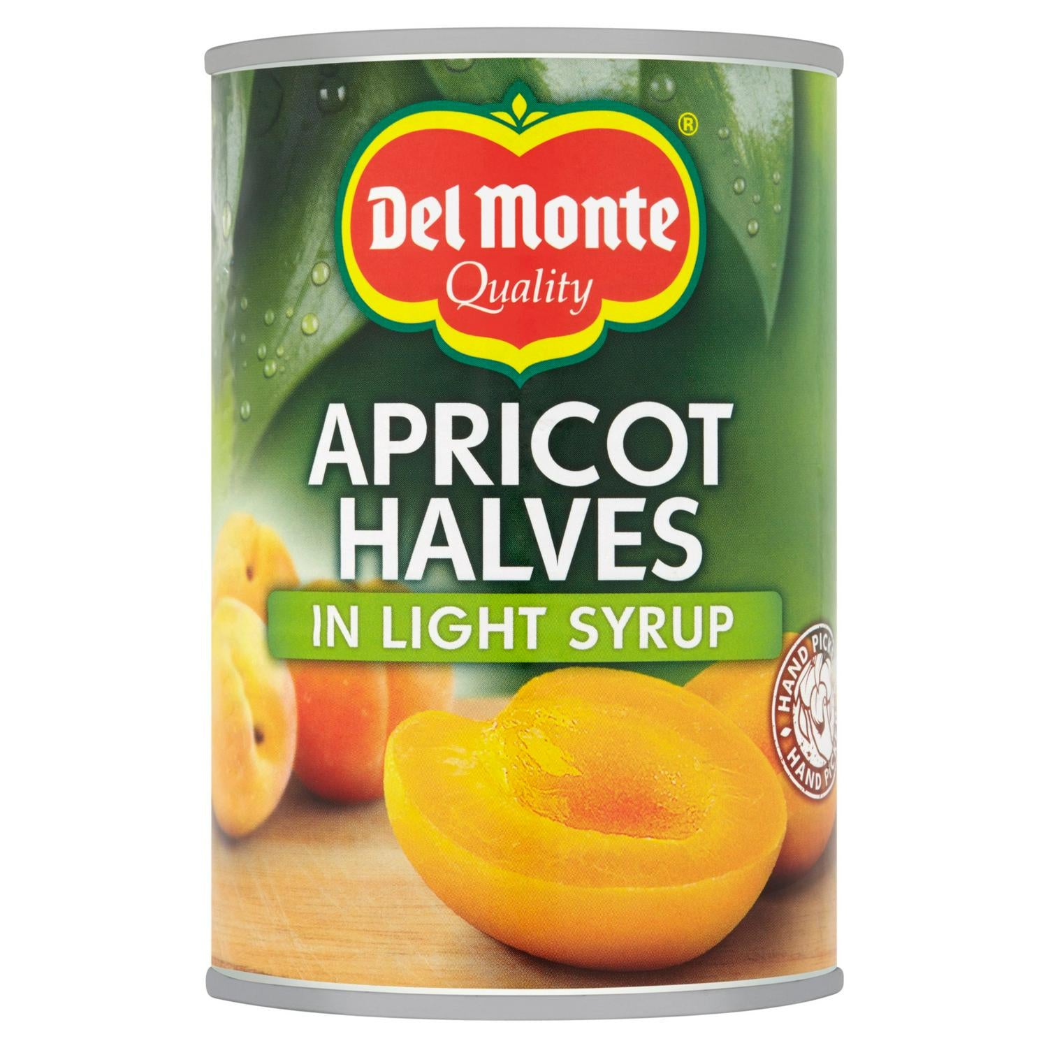 Del Monte apricot halves in light syrup 420g - British product