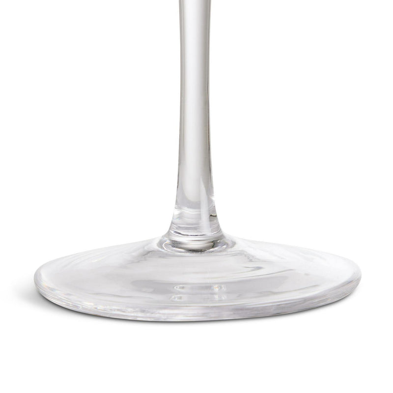 Clear Wide Ribbed Wine Glass with Slender Stem, 250ml