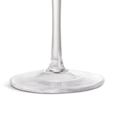 Clear Wide Ribbed Wine Glass with Slender Stem, 250ml