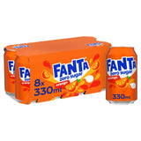 Fanta Orange Zero Sparkling Orange Soft Drink 8x330ml - British product