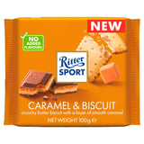 Ritter Sport caramel biscuit chocolate bar 100g, imported from the UK
