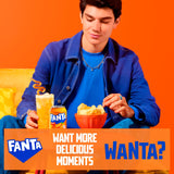 Fanta Orange soft drink can 330ml - British product