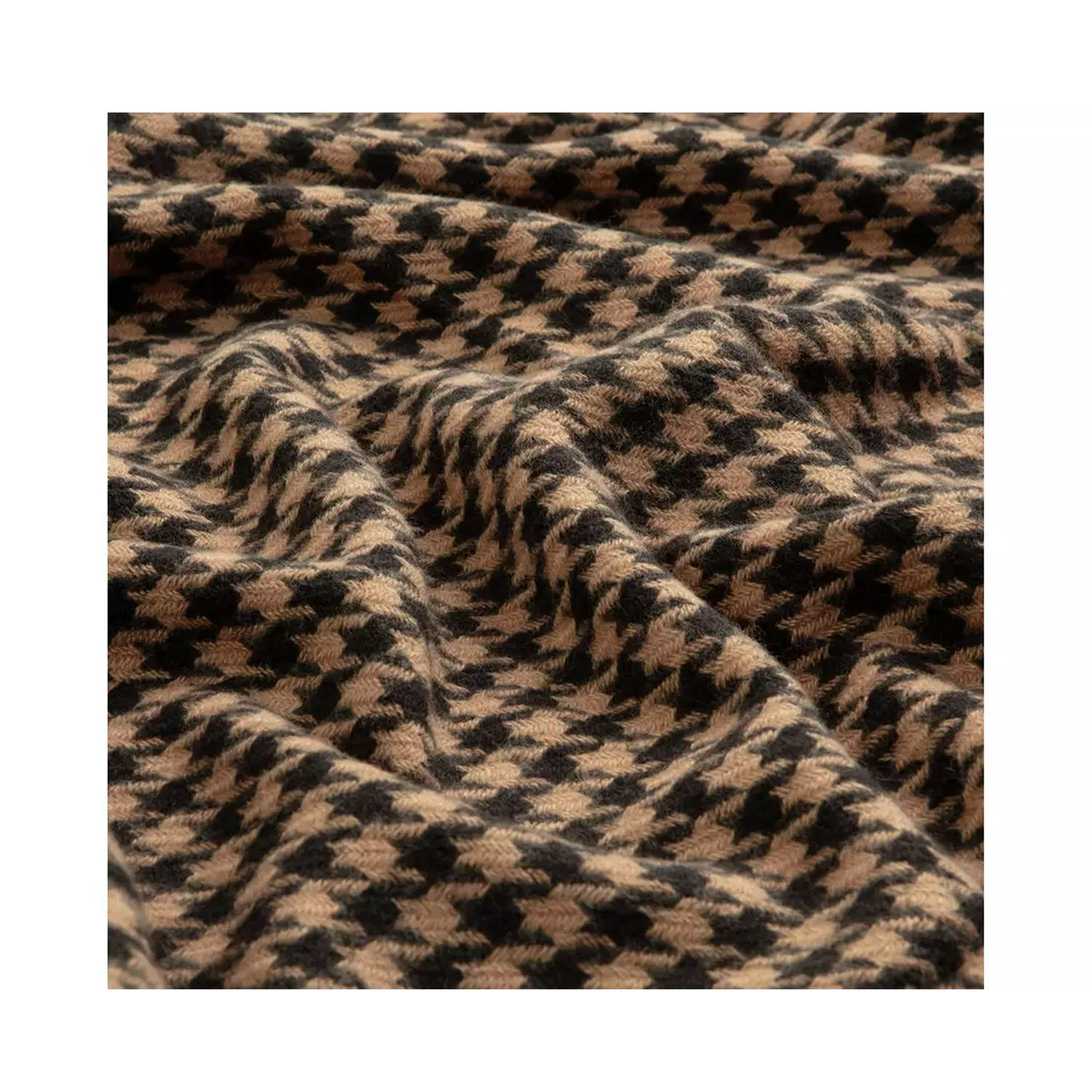 Habitat Houndstooth Throw Brown Black 150x125cm, UK version