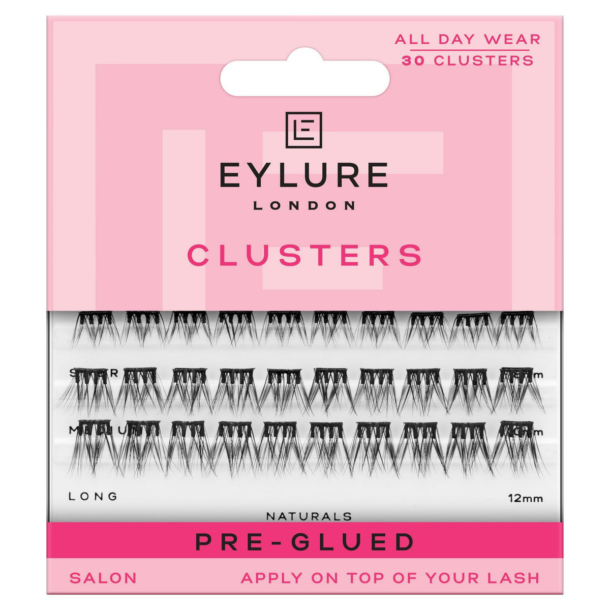 Pre-Glued False Eyelash Clusters 30-Pack