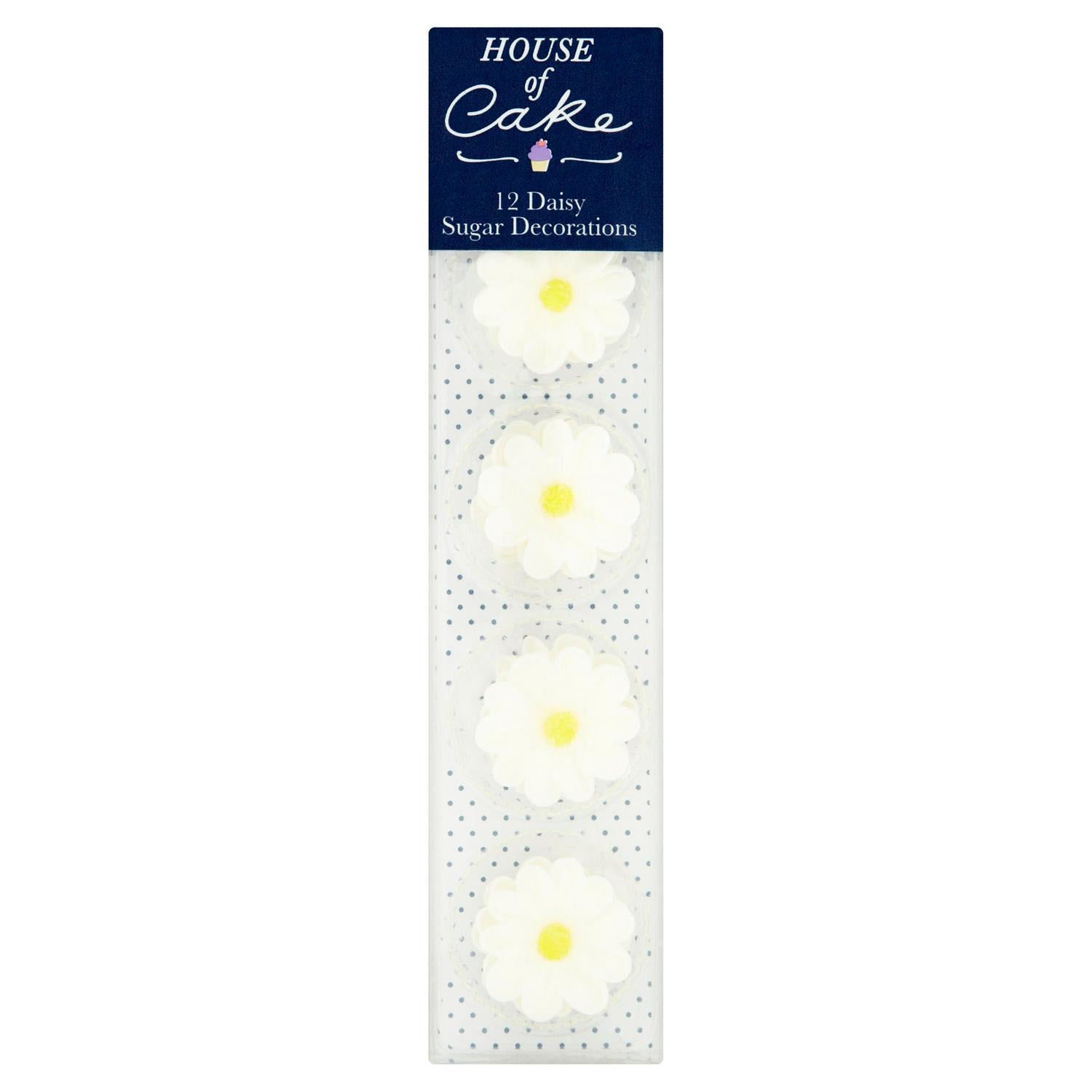 House of Cake Daisies sugar decorations 12 pack, UK version