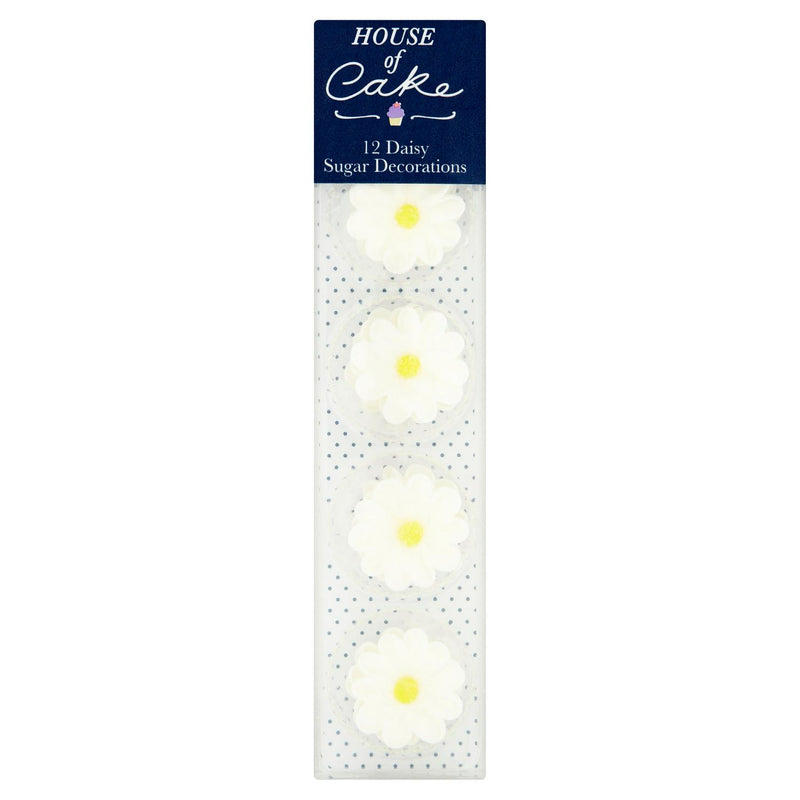 House of Cake Daisies sugar decorations 12 pack, UK version