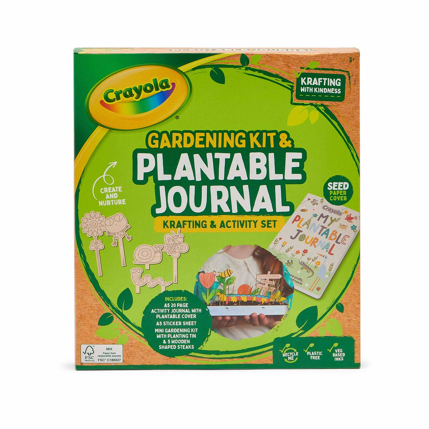Crayola plantable journal mini garden kit with seed paper cover - British product