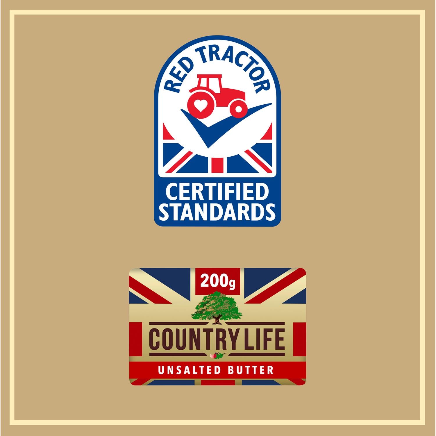 Country Life unsalted butter block 200g - British product