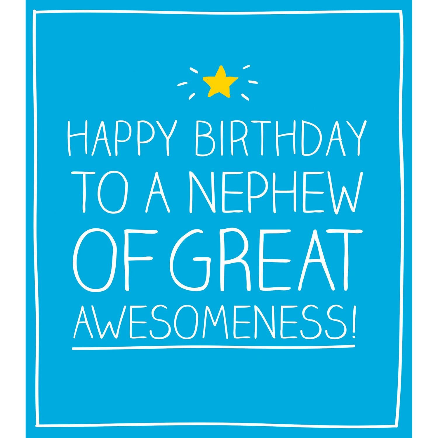 Pigment Nephew Birthday Card 16 x 17.6 cm, imported from the UK