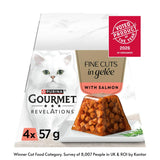 Gourmet Revelations salmon wet cat food 4 x 57g, UK version