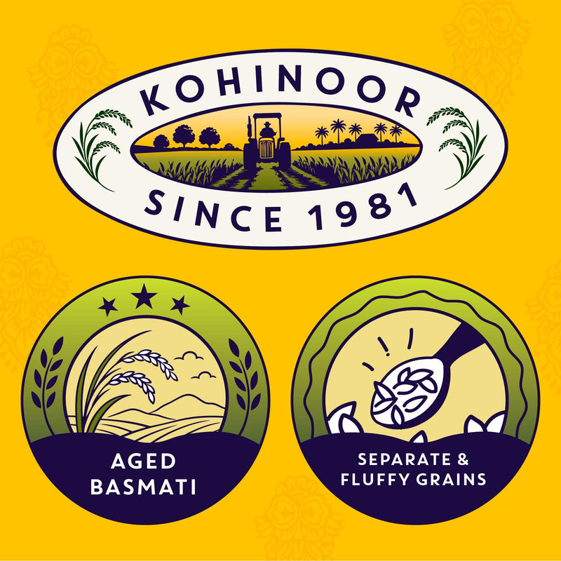 Kohinoor Extra Long Basmati Rice Gold 5kg, UK version