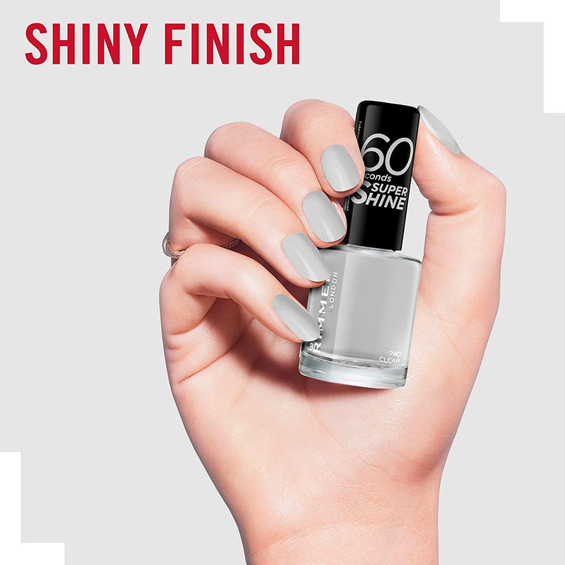 Rimmel 60 Seconds Super Shine clear nail polish (British brand)