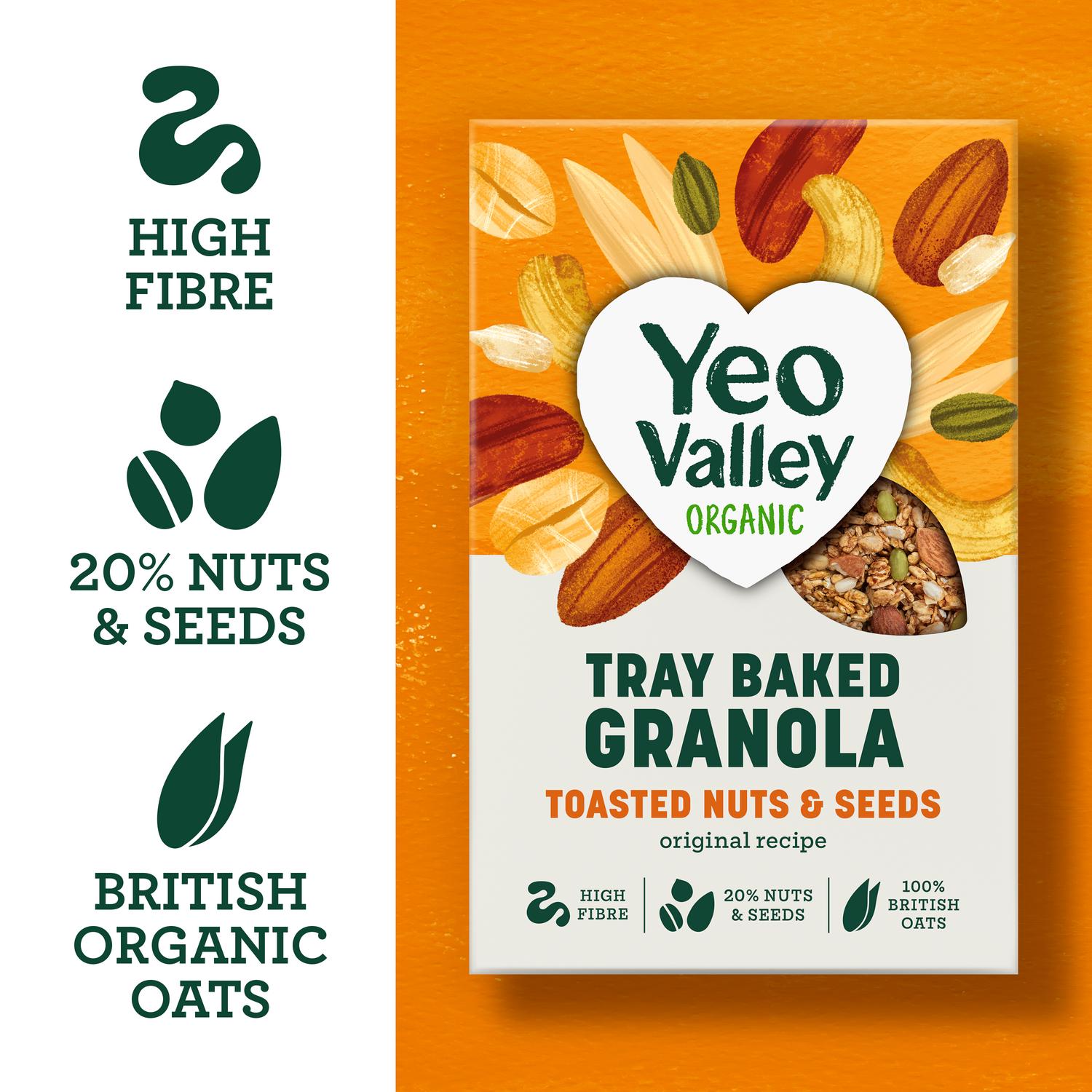 Yeo Valley Organic Granola Toasted Nuts & Seeds 360g (British brand)