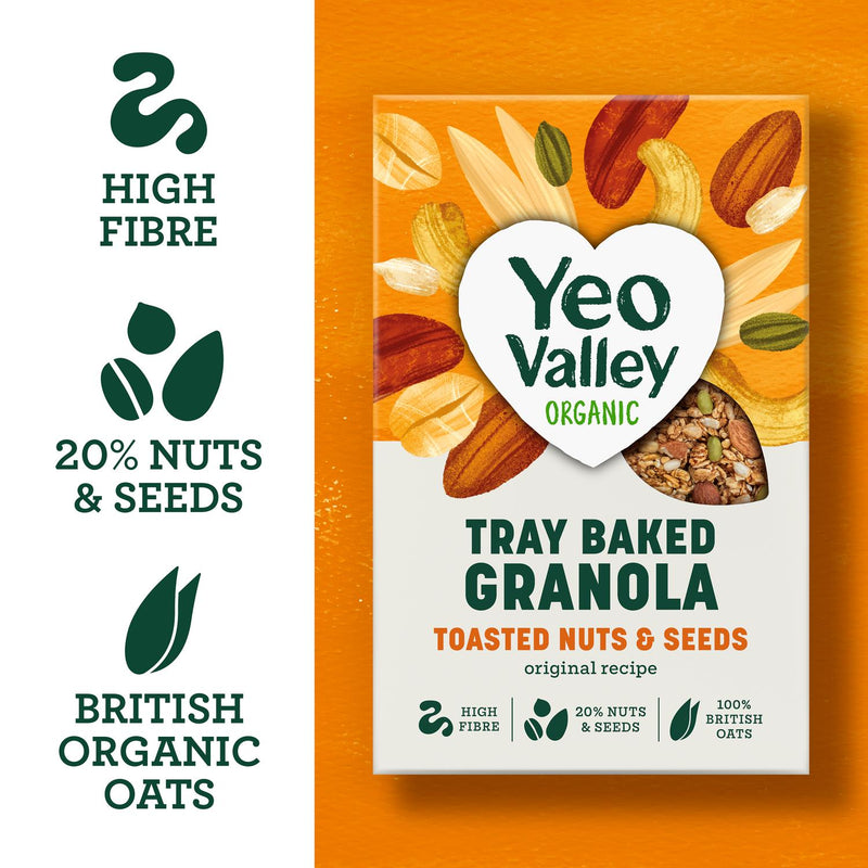 Yeo Valley Organic Granola Toasted Nuts & Seeds 360g (British brand)
