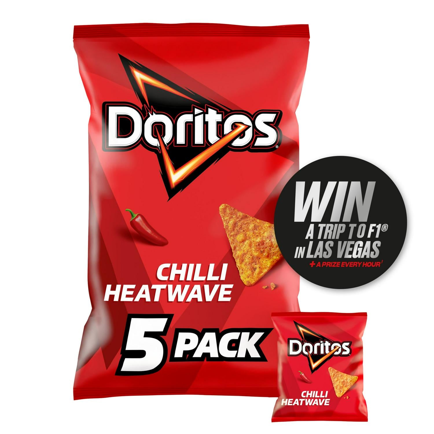 Doritos tortilla chips Chilli Heatwave 5x30g multipack, UK version